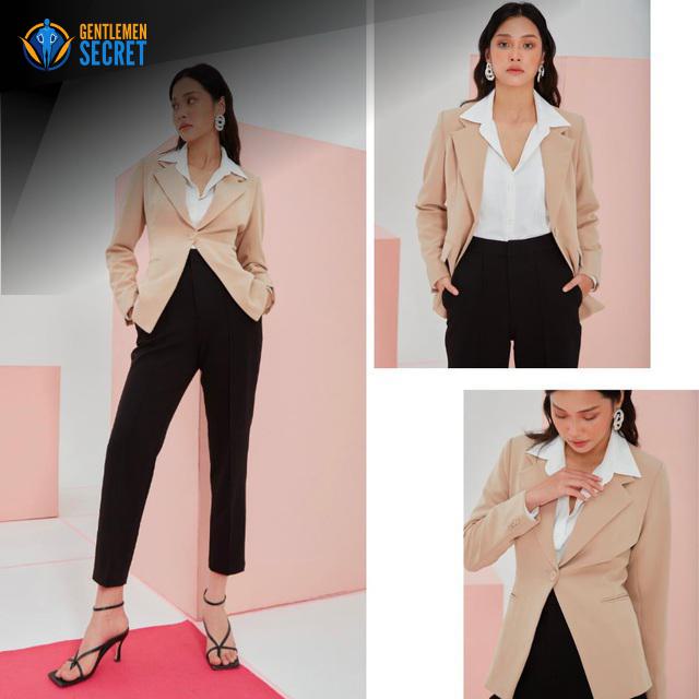 3. Phối blazer với quần cạp cao và giày đồng sắc: Tôn dáng triệt để, sang chảnh hết nấc